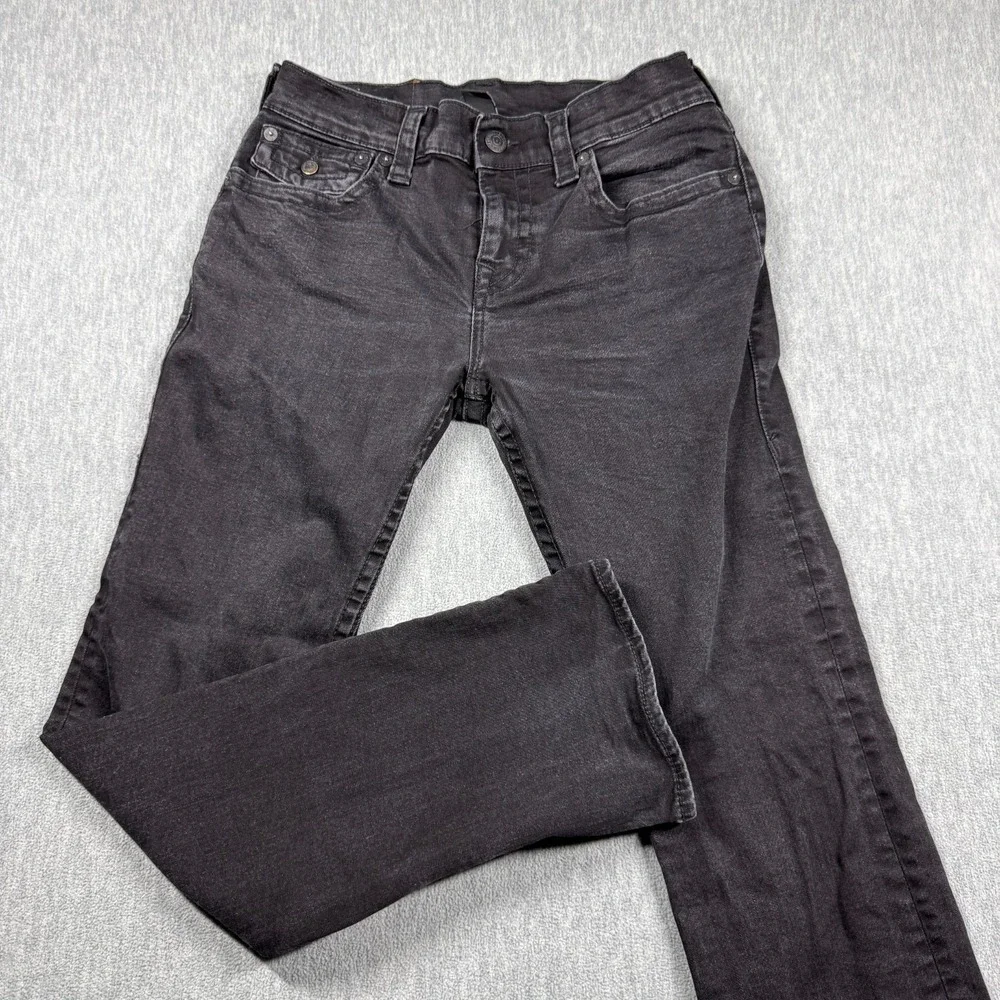 True Religion Jeans Mens 30x32‎ Black Ricky Relaxed Straight Leg Denim Buddha